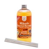 Szobaparfüm Utántöltő Rattan Pálcikákkal Fahéj és Narancs Illatával Mikado, 500 ml