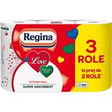Konyhai Törlőpapír, 3 Rétegű - Regina Love Kitchen Roll, 2 tekercs+1