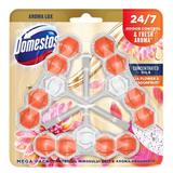  Toalett Frissítő Dália és Sárkány Gyümölcse Illattal - Domestos Aroma Lux Dhalia Flower & Dragonfruit Mega Pack, 3x 55 g