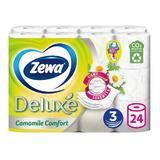 Toalettpapír Kamilla Illattal, 3 Rétegű  - Zewa Deluxe Camomile Comfort, 24 tekercs