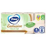 Természetes Finom Toalettpapír, 4 Rétegű - Zewa Exclusive Natural Soft, 8  tekercs