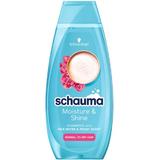 Sampon Rizsvíz és Bazsarózsa Kivonattal, Normál és Száraz Hajra - Schauma Moisture & Shine Shampoo with Rice Water & Peony Scent, 400 ml