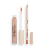 Ajakkészlet: ceruza + folyékony ajakrúzs -  Makeup Revolution Lip Contour Kit, árnyalata Stunner, 1 db.