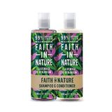 Nyugtató sampon és balzsam szett levendulával és muskátlival minden hajtípusra – Faith in Nature Soothing Shampoo + Conditioner Lavender & Geranium, 2 x 400 ml, 1 szett