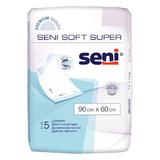 Védő alsó betétek - Seni Soft Super Underpads, 90 x 60 cm, 5 db.