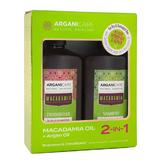 Makadámia olajos és argánolajos sampon és balzsam készlet száraz vagy sérült hajra - Arganicare Shampoo & Conditioner 2-in1 Macadamia Oil + Argan Oil, 1 csomag