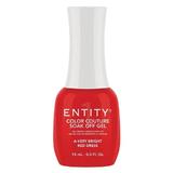 Pigmentált Zselés Körömlakk – Entity Color Couture Soak Off Gel, árnyalata „A Very Bright Red Dress”, 15 ml