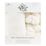 Ökológiai mikroszálas törölköző és hajgumi készlet – So Eco Hair Towel & Scrunchie, 1 szett