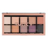 Vegán szemhéjfesték paletta, 10 árnyalat - Profusion Cosmetics Smoky, 103 g