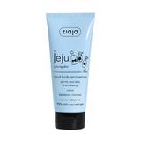 Testtisztító mikroradír - Ziaja Jeju Blue Young Skin Black Body Micro-Scrub, 200 ml