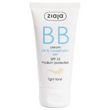 BB krém zsíros/vegyes bőrre –  Ziaja BB Cream Oily & Combination Skin, SPF 15, árnyalata Light, 50 ml