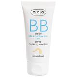 BB krém zsíros/kombinált, vegyes  bőrre -  Ziaja BB Cream Oily & Combination Skin, SPF 15, árnyalata Natural, 50 ml