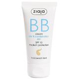 BB krém zsíros/kombinált, vegyes bőrre - Ziaja BB Cream Oily & Combination Skin, SPF 15, árnyalata  Dark/ Peach, 50 ml