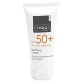 Mattító krém SPF 50+ faktorral - Ziaja Med Matifying Cream, 50 ml