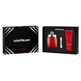 Montblanc Legend Red szett: Parfüm, 100 ml + Tusfürdő, 100 ml + Parfüm, 7,5 ml