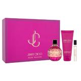 Jimmy Choo Rose Passion Szett: Parfüm 100 ml + Parfüm Travel Size 7.5 ml + Testápoló 100 ml