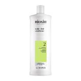 Professzionális erősítő balzsam az előrehaladott ritkulás által érintett természetes haj töredezése ellen – Nioxin System 2 Scalp + Hair Conditioner, 1000 ml