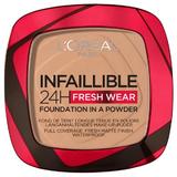 Kompakt Púder  - L'Oreal Paris Infaillible 24H Fresh Wear Foundation In A Powder, árnyalata 220 Sand, 9 g