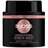 Intenzív Maszk Száraz, Töredezett hajra - Syoss Intensive Keratin Boost Hair Mask, 500 ml