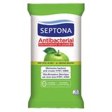 Antibakteriális nedves törlőkendők –  Septona Antibacterial Green Apple, 15 db.