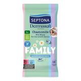 Családi nedves törlőkendők - Septona Dermasoft Family Camomile, 12 db.