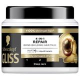 4 az 1-ben Javító Maszk Sérült és Száraz Hajra - Schwarzkopf Gliss 4-in-1 Repair Bond-Building Hair Mask, Deep Care, 400 ml