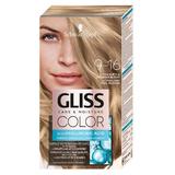 Tartós  hajfesték hialuronsavval  - Schwarzkopf Gliss Color Care & Moisture with Hyaluronic Acid, árnyalata 9-16 Ultra Light Cool Blonde