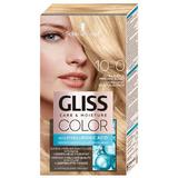 Tartós  hajfesték hialuronsavval - Schwarzkopf Gliss Color Care & Moisture with Hyaluronic Acid, árnyalata 10-0 Ultra Light Natural Blonde