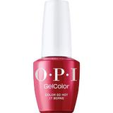 Félpermanens Vegán és Hemamentes Körömlakk -  OPI Gel Color, árnyalata Color So Hot it Berns, 15 ml