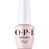 Félpermanens Vegán és Hemamentes Körömlakk - OPI Gel Color, árnyalata Baby, Take a Vow, 15 ml