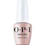 Félpermanens Vegán és Hemamentes Körömlakk - OPI Gel Color, árnyalata Bare My Soul, 15 ml