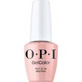 Félpermanens Vegán és Hemamentes Körömlakk  - OPI Gel Color árnyalata Put It in Neutral, 15 ml