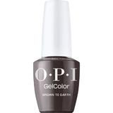 Félpermanens Vegán és Hemamentes Körömlakk - OPI Gel Color, árnyalata Brown to Earth, 15 ml