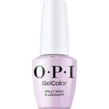 Félpermanens Vegán és Hemamentes Körömlakk - OPI Gel Color, árnyalata Polly Want a Lacquer?, 15 ml