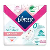 Szárnyas egészségügyi betétek – Libresse Pure Sensitive Ultra+ with Wings, 12 db.