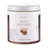 Hámlasztó testradír, csokoládéval, naranccsal és kávéval - KANU Nature Body Scrub Professional Green Tea with Camomile, 1000 g