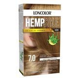 Tartós hajfesték ammóniával - Loncolor HempStyle, árnyalata 7.0 Közép Szőke, 1 csomag